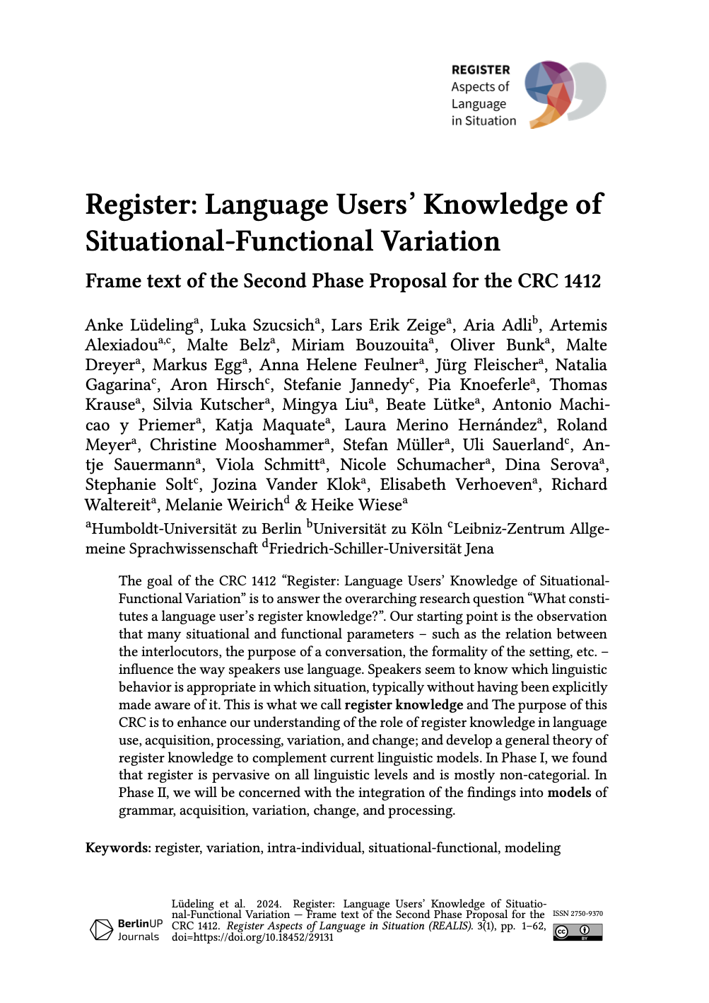 Article frontpage